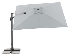 Moderní slunečník s boční nohou Doppler ACTIVE 310 x 210 cm, světle šedá DP474273827