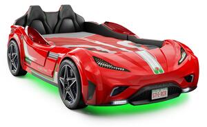 Postel auto 100x190 Electric - červená