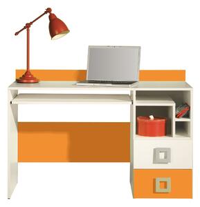 Psací stůl Relax 18 - krémová/oranžová