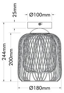 Globo 15965D - Stropní svítidlo DICHTI 1xE27/40W/230V pr. 18 cm