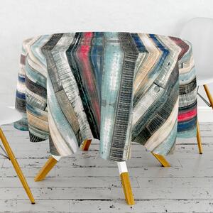 Ubrus PVC kulatý DC-1060 – Urban wood (různé velikosti)