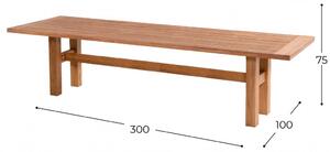 Teakový stůl Yasmani, 300x100cm HN53574000