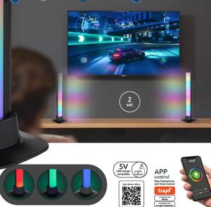 GLOBO Smart Light 25895SH POLLIVER stolní lampička V325mm LED 2,5 RGB matná černá, bílá