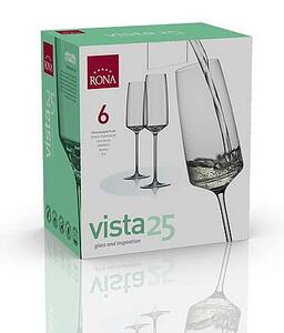Rona Sklenice na šumivé víno Vista 250 ml 6 ks