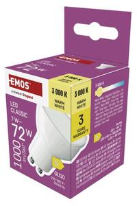 EMOS LED žárovka Classic MR16 bílá / GU10 / 7 W (72 W) / 1000 lm / teplá bílá 1525730238