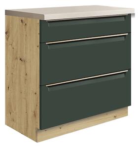 GLAMOUR z | dolní skříňka GLA-22D | 80 cm | zelená mat