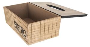 Box dřevo na papírové kapesníky Bistro