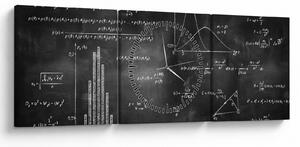 Obraz - Láska k číslům (s hodinami) (90x30 cm)