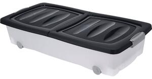 Úložný box na kolečkách, recyklovaný plast, 32 l