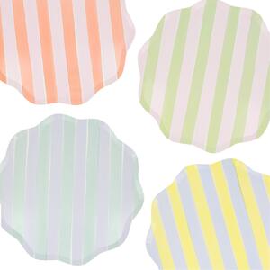 Papírový talíř Pastel Stripe – set 8 ks