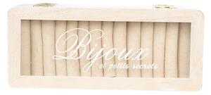 Bílá dřevěná 3- patrová šperkovnice - 24*10*12 cm