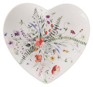 Porcelánový dezertní talíř MÁK, srdce, 17,5 cm