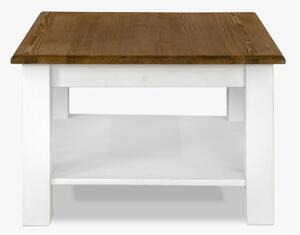 Konferenční stolek dřevěný bílo hnědý