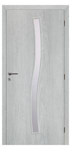 Solodoor Interiérové dveře Etta 1, 60 P, 620 × 1970 mm, fólie, pravé, Earl Grey, prosklené