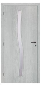Solodoor Interiérové dveře Etta 1, 80 L, 820 × 1970 mm, fólie, levé, Earl Grey, prosklené