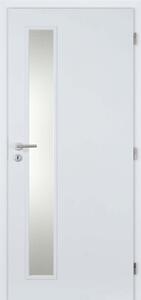 Doornite CPL Interiérové dveře TIKA1 sklo, 70 P, 746 × 1983 mm, CPL laminát, pravé, bílé, prosklené