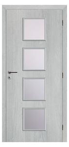 Solodoor Interiérové dveře Etta 4, 70 P, 720 × 1970 mm, fólie, pravé, Earl Grey, prosklené