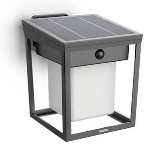 Blaise UltraEfficient solární LED svítidlo se senzorem 1,5W 250/20lm 3000K IP44, hranaté, antracit