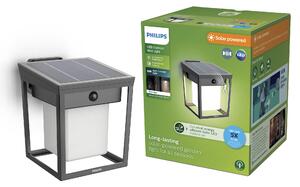 Blaise UltraEfficient solární LED svítidlo se senzorem 1,5W 250/20lm 3000K IP44, hranaté, antracit
