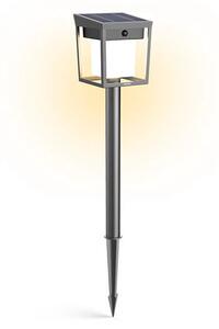 Blaise UltraEfficient solární LED sloupek se senzorem 1,5W 250/20lm 3000K IP44, hranatý, antracit