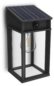 Geri UltraEfficient solární LED svítidlo se senzorem 3,2W 500lm 4000K IP44 hranaté, antracit
