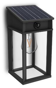 Geri UltraEfficient solární LED svítidlo se senzorem 3,2W 500lm 2700K IP44 hranaté, antracit
