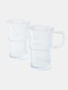Sinsay - Žebrované hrnky – balení 2 kusy - clear
