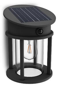 Geri UltraEfficient solární LED svítidlo se senzorem 3,2W 500lm 2700K IP44 kulaté, antracit