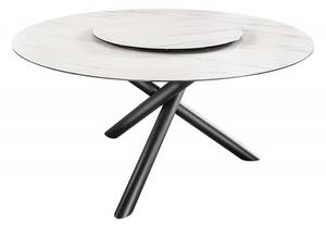 Kulatý jídelní stůl SPIN WHITE 150 CM keramika otočný Nábytek | Jídelní prostory | Jídelní stoly | Všechny jídelní stoly
