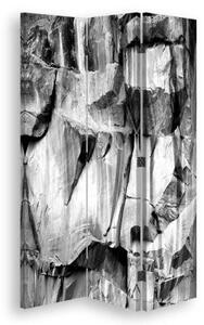 Ozdobný paraván, Extravagantní šedá - 110x170 cm, třídílný, klasický paraván