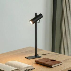 Lucande Stolní lampa Lysias, černá, kov, výška 55 cm, Černá, Obývací pokoj / jídelna, kov, Moderní