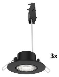 Zapuštěné bodové svítidlo Cilantro Step 5W, 90lm/W, 2700K, (3 ks), černá