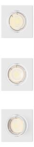 Peridot Rec Kit Sq zapuštěné svítidlo hranaté 7W, AC 220-240, IP20, (3 ks), bílá