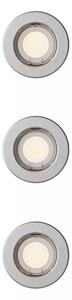 Peridot Rec Kit Rd zapuštěné svítidlo kulaté 7W, AC 220-240, IP20, (3 ks), nikl SKL000509986