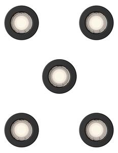 Peridot Rec Kit Rd zapuštěné svítidlo kulaté 7W, AC 220-240, IP20, (5 ks), černá