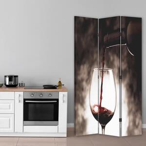 Ozdobný paraván Lampa na víno - 110x170 cm, třídílný, klasický paraván