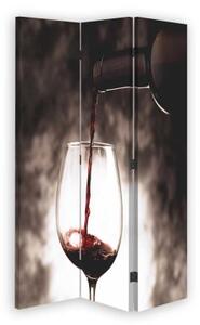 Ozdobný paraván Lampa na víno - 110x170 cm, třídílný, klasický paraván