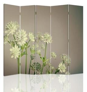 Ozdobný paraván Polní květiny Rostliny - 180x170 cm, pětidílný, klasický paraván