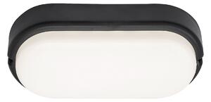Rabalux 7409 HORT - Nástěnné nebo stropní LED venkovní svítidlo v černé barvě, LED 15W, 4000K, IP54 (LED venkovní úsporné svítidlo na zeď v černé barvě)