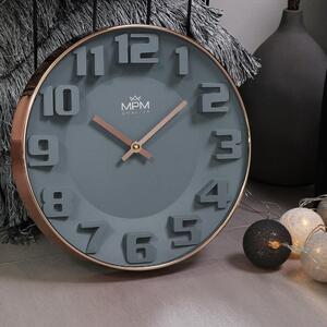 Designové plastové hodiny šedé MPM Rose - E01.3900