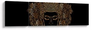 Obraz zlatého Buddhy (170x50 cm)