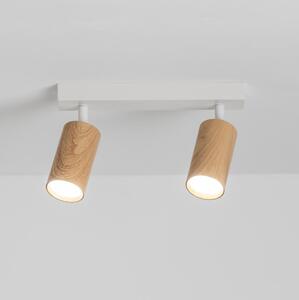 Brilagi - Bodové svítidlo SELE 2xGU10/30W/230V bílá/dekor dubu