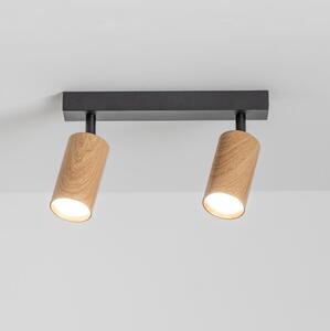 Brilagi - Bodové svítidlo SELE 2xGU10/30W/230V černá/dekor dubu