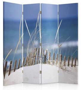 Ozdobný paraván Pobřeží moře - 145x170 cm, čtyřdílný, klasický paraván