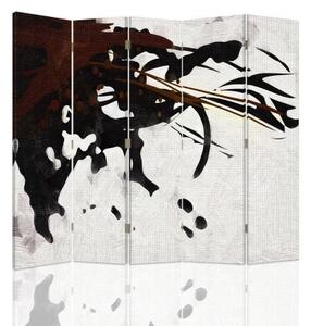 Ozdobný paraván Malovaná abstrakce - 180x170 cm, pětidílný, klasický paraván