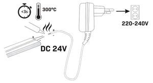 LED Pásek NEON 5m LED/40W/24V modrá IP65