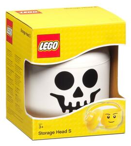 Lego® Bílý úložný box ve tvaru hlavy LEGO® Skeleton 19 cm