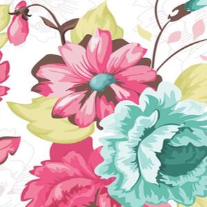Ozdobný paraván Květiny Barva - 110x170 cm, třídílný, klasický paraván