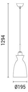 Lustr na lanku SIMPLO 1xE27/15W/230V bílá pr. 19,5 cm