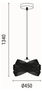 Lustr na lanku OGGI 1xE27/40W/230V černá